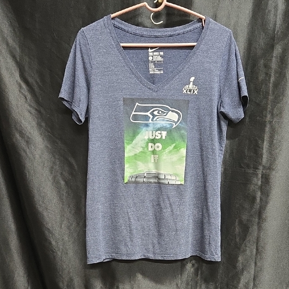Nike Heather Blue Athletic Tee - Picture 1 of 9